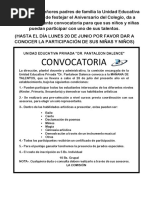 Convocatoria Mañana de Talentos