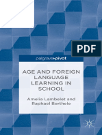 Amelia Lambelet, Raphael Berthele (2015) Age and Foreign Language Learning in School-Palgrave Macmillan UK