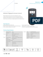 Wireless Fingerprint Access Control: Biometric