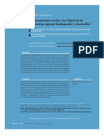 El Conocimiento Escolar y Las Hipótesis de Progresión: Algunos Fundamentos y Desarrollos