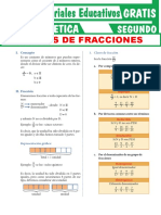 Clases de Fracciones para Segundo Grado de Secundaria