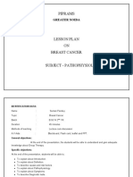 Lesson Plan On Breast Cancer Pathology 2nd Year Bsc. Nursing.