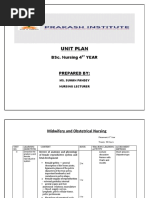 UNIT PLAN PIPRAMS 4th Year Bsc. Nursing