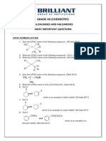 Grade Xii (Chemistry) : Haloalkanes and Haloarenes Most Important Questions