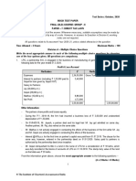 Test Series: October, 2020 Mock Test Paper Final (Old) Course: Group - Ii Paper - 7: Direct Tax Laws