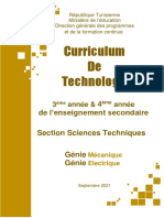 Curriculum Technologie 3eme Et 4eme - Edition Finale 2