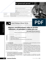 Artículo - Consideraciones Sobre Prueba Indiciaria, in Dubio Pro Reo - Mercedes Herrera