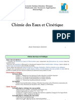 Cours Chimie Des Eaux Et Cinétique 2019-2020 - PR TOUIL