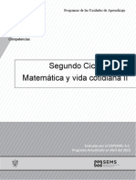 Matematicas y Vida Cotidiana II