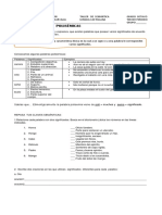 TALLER DE SEMÁNTICA GRADO OCTAVO Palabras Polisémicas