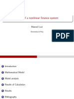 Study of A Nonlinear Finance System