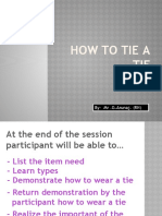 How To Tie A Tie