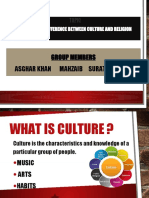 Group Members Asghar Khan Mahzaib Surat Khan: What Is The Difference Between Culture and Religion