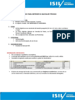 Requisitos para Obtener El Bachiller Técnico: 1. Solicitud Al Director Isil