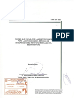 1000-001-006 Norma Que Establece Las Disposiciones para La Operación Del Servicio de Seguridad en El Imss