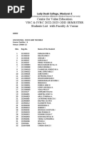 VBC IVBC 2022-2023 Odd Students List II UG & II PG