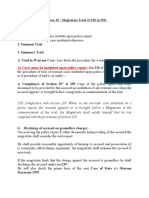 Chapter-19 - Magistrate Trial (S 238 To 250) : A) Cases Must Be Instituted Upon Police Report