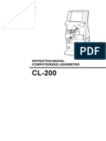 Computerized Lensmeter: Instruction Manual