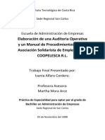 Elaboración de Una Auditoria Operativa y Un Manual de Procedimientos para La Asociación Solidarista de Empleados de COOPELESCA R.L.