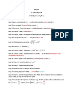 Errata 6 Edition Physics IB Cambridge University Press Corrections To CORE Topics