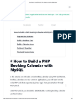 StarTutorial - How To Build A PHP Booking Calendar With Mysql