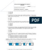 Evaluación de Matemáticas Grado 5