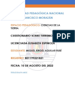 Cuestionario Sobre Terremotos - Miguel Aguilar