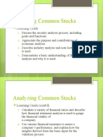 Analysing Common Stocks - FUNDAMENTAL ANALYSIS