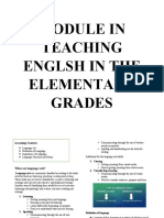 Module in Teaching Englsh in The Elementary Grades