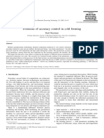 2001 - Problems of Accuracy Control in Cold Forming