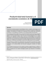 DÍAZ-BAUTISTA ALEJANDRO y SÁENZ Castro JORGE Enrique - PRODUCTIVIDAD TOTAL FACTORIAL Y EL CRECIMIENTO ECONÓMICO DE MÉXICO