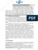 Edital de Seleção de Bolsista de Estímulo À Inovação (BEI) Nº 001 - 2022