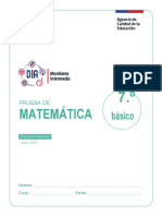 Evaluación Semestral 7° Matematicas