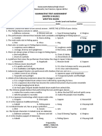 MAPEH 8 Summative Assessment