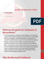 How To Write A Statement of The Problem