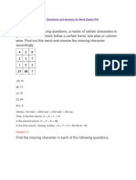 Inserting Missing Number Questions and Answers For Bank Exams PDF