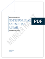 Notes For Si Asi and Sup Jail A.S.Jail: Prepared by Muneer Hayat