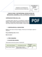 Convocatoria C-386 Profesional en Educacion Con Enfasis en El Desarrollo de Las Artes en La Escuela