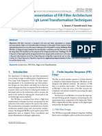 Design and Implementation of FIR Filter Architecture Using High Level Transformation Techniques