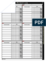 Workout Logs Sets Reps Weight Blank