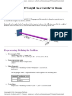 Effect of Self Weight On A Cantilever Beam: 1. Give Example A Title