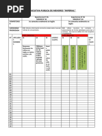 Lista de Cotejo Ingles