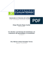 3.2. Escrito Las Técnicas de Enseñanza y La Evaluación Del Aprendizaje y La Enseñanza