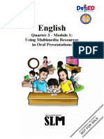 English: Quarter 3 - Module 1: Using Multimedia Resources in Oral Presentations