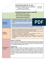 Proyecto Interdisciplinario MATEMÁTICA 9NO Completo