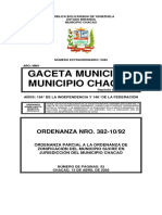 Ordenanza Zonificación Sucre Chacao G.M.N.E. 5585 13-04-2005