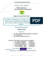 La Maîtrise Statistique de La Qualité Des Produits Semi-Finis Et Tronc Communs de La Raffinerie COSUMAR Par La Mise en Place Des