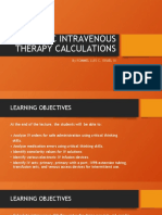 Basic IV Therapy Calculations