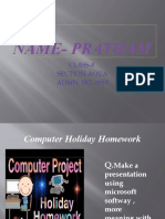 Computer Holiday Homework