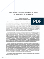 Sara María Larrabure, Escritura de Mujer en La Narrativa de Los Años 50' - Sonia Luz Carrillo